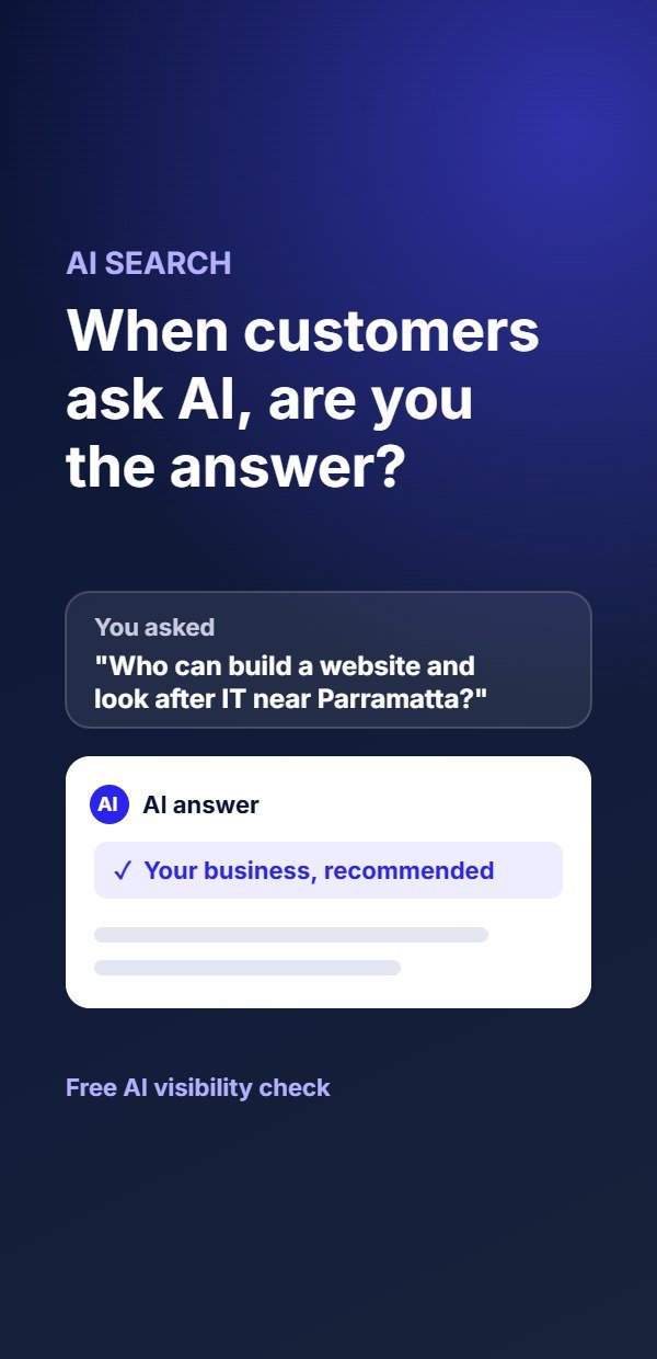 An AI assistant recommending a business